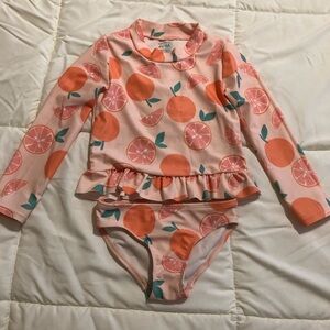 Carter's Pink and Orange Kids Swim Rashguard